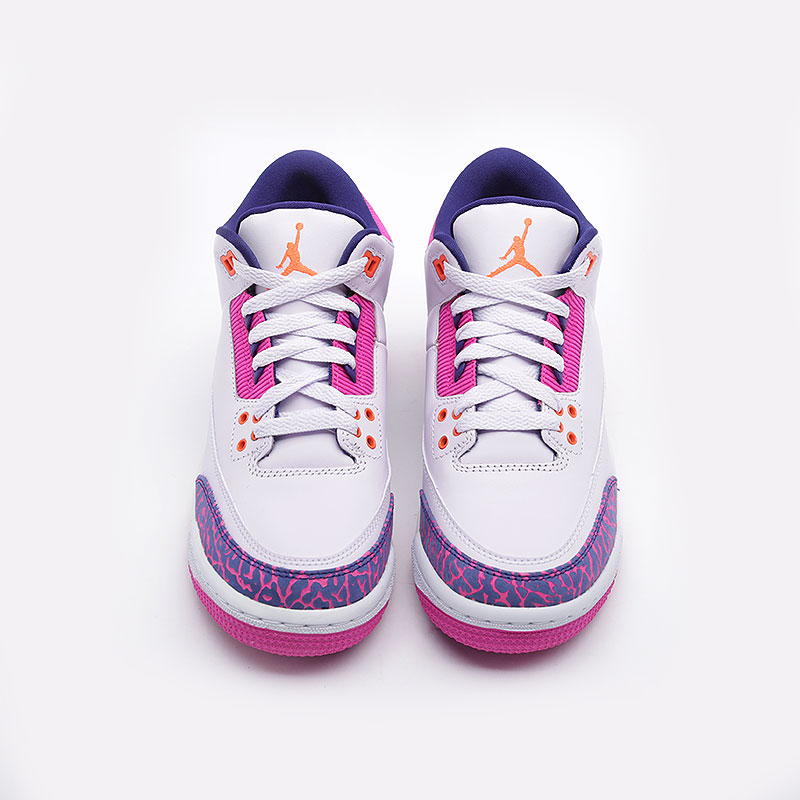 женские сиреневые кроссовки Jordan 3 Retro GS 441140-500 - цена, описание, фото 3